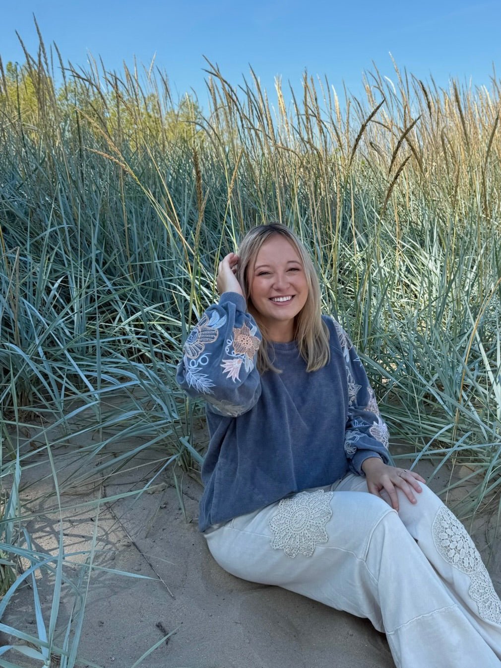 The Doily Wide Leg Casual Pants - Allora