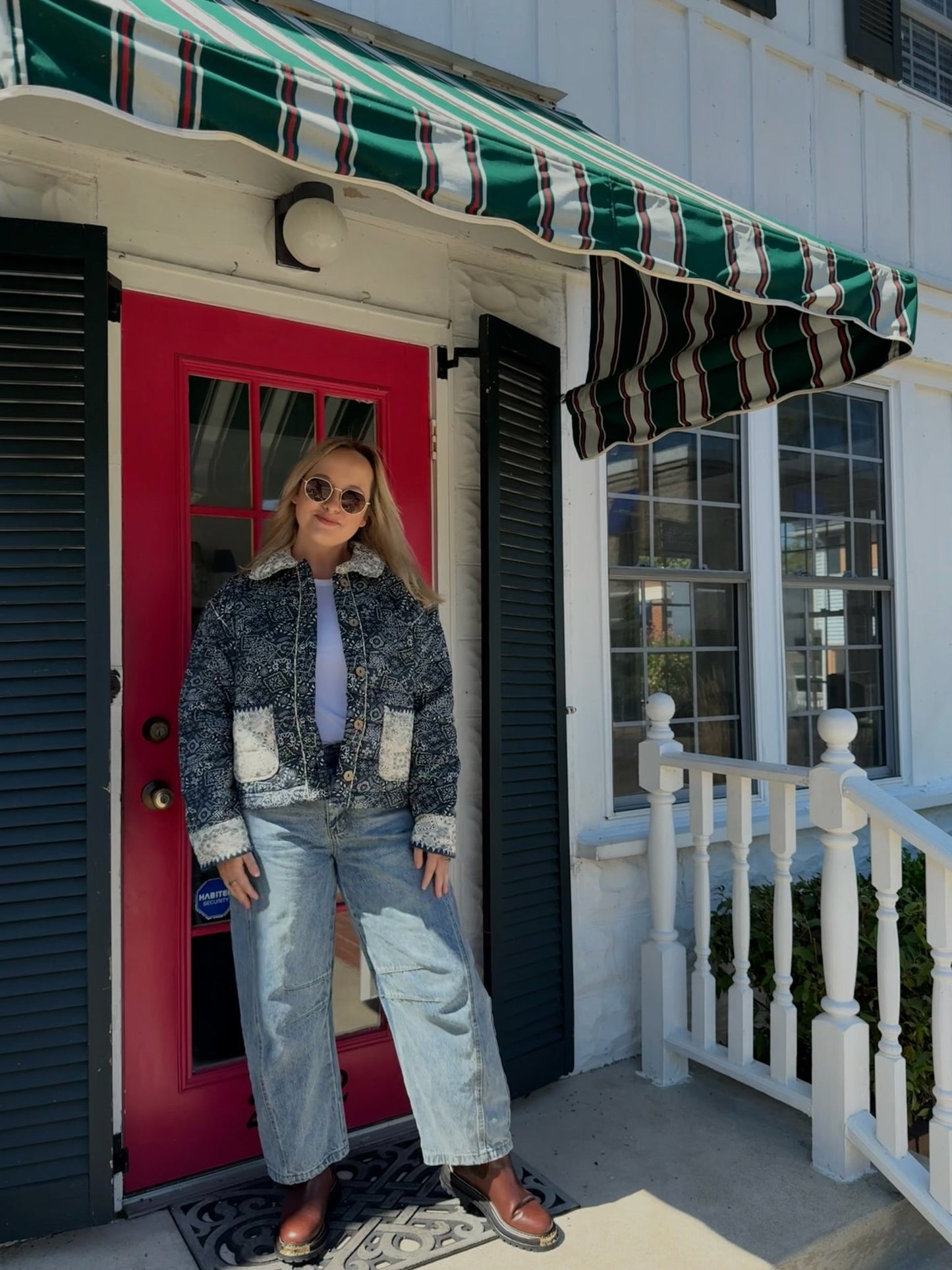 The Quilted Bandana Collared Jacket - Allora