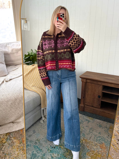 The Wayfarer Pintuck Wide Leg Jeans