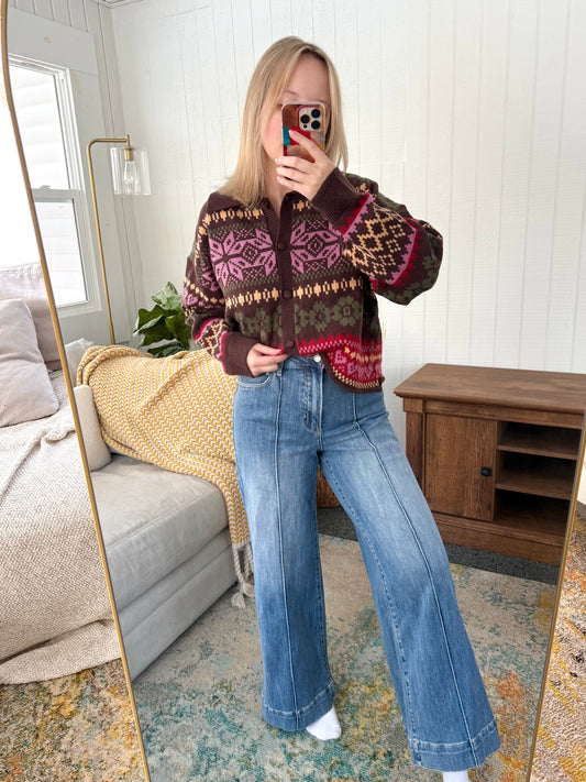 The Wayfarer Pintuck Wide Leg Jeans