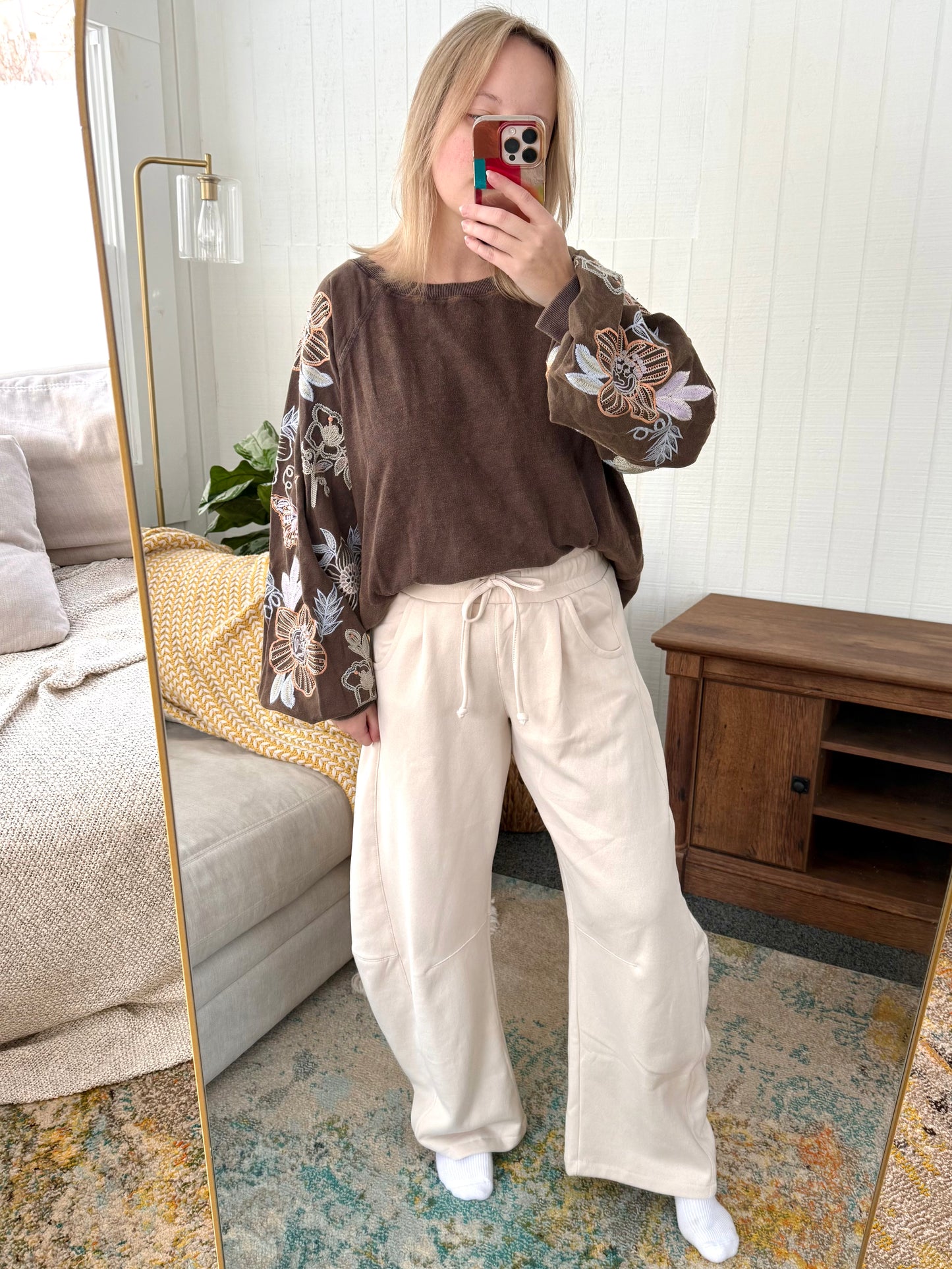 The Daydream Fleece Barrel Leg Sweatpants