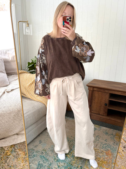 The Daydream Fleece Barrel Leg Sweatpants