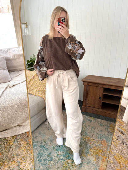 The Daydream Fleece Barrel Leg Sweatpants