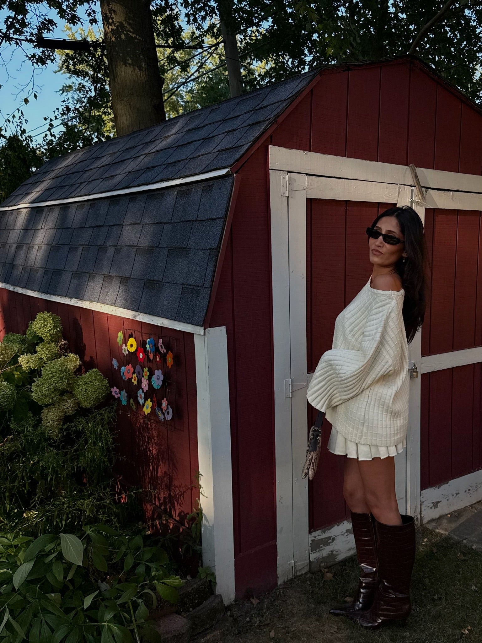 The Daisy Oversized Sweater Skirt Set - Allora