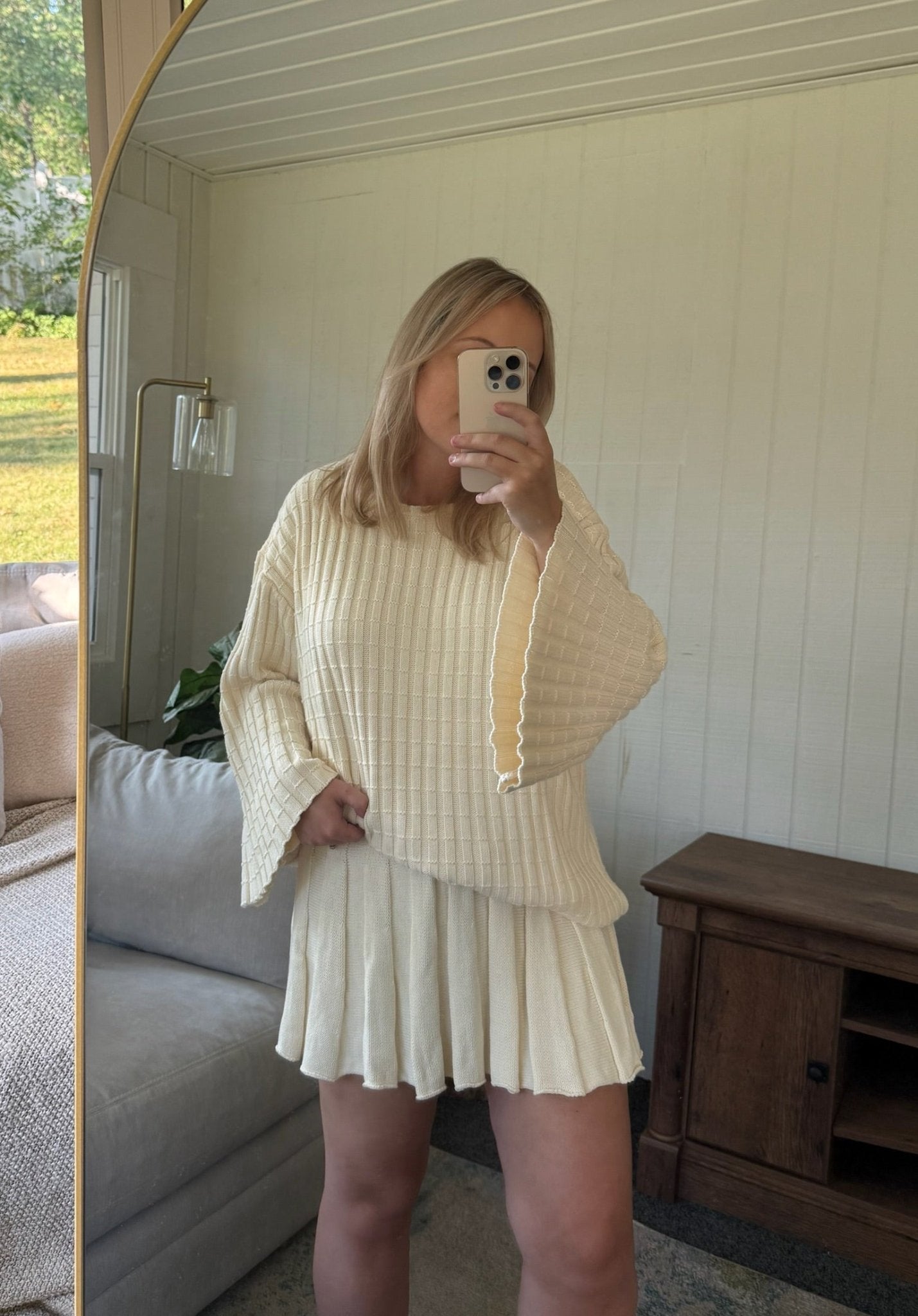 The Daisy Oversized Sweater Skirt Set - Allora