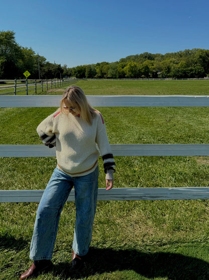 The Desert Striped Detail Sweater - Allora