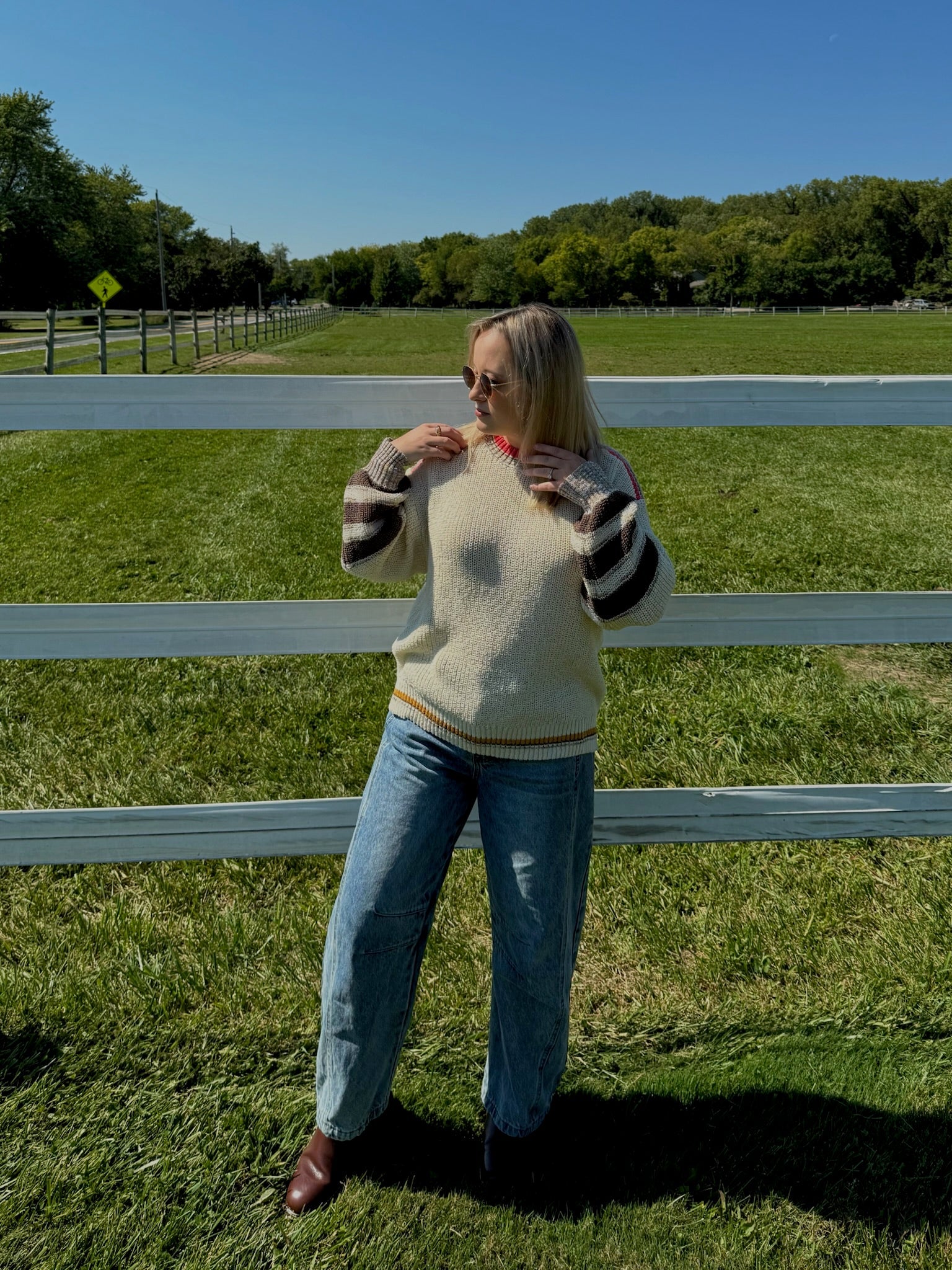 The Desert Striped Detail Sweater - Allora