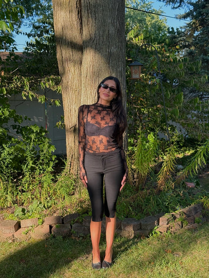 The Saloon Lace Long Sleeve Layering Top - Allora